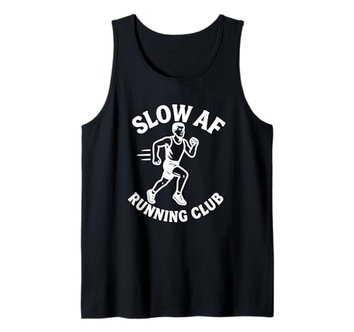 Slow AF Running Club Lustiger Jogger Humor Herren Design Tank Top von Elk Running Apparel