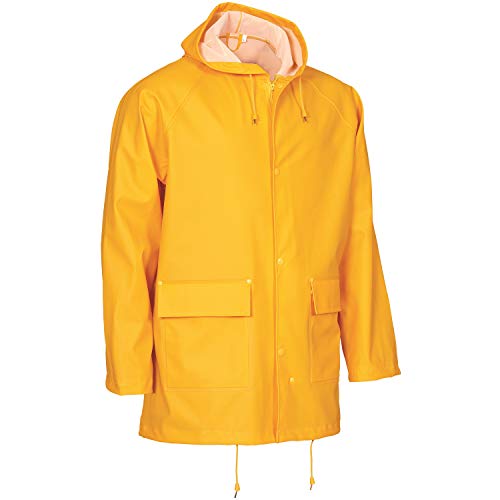 Elka Rainwear-PU/PVC-Regenjacke-Elements-306600-gelb-EN ISO 343 Kl.3-mit Wetterschutzleiste Größe L von Elka