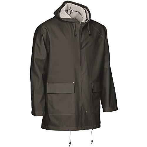 Elka Rainwear-PU/PVC-Regenjacke-Elements-306600-schwarz-EN ISO 343 Kl.3-mit Wetterschutzleiste Größe 3XL von Elka