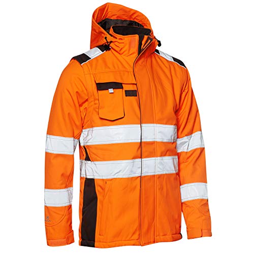 Elka Unisex Visible Xtreme Winter Softshelljacke EN ISO 20471 3XL, fluoreszierend grau, orange-orange, 3 XL von Elka