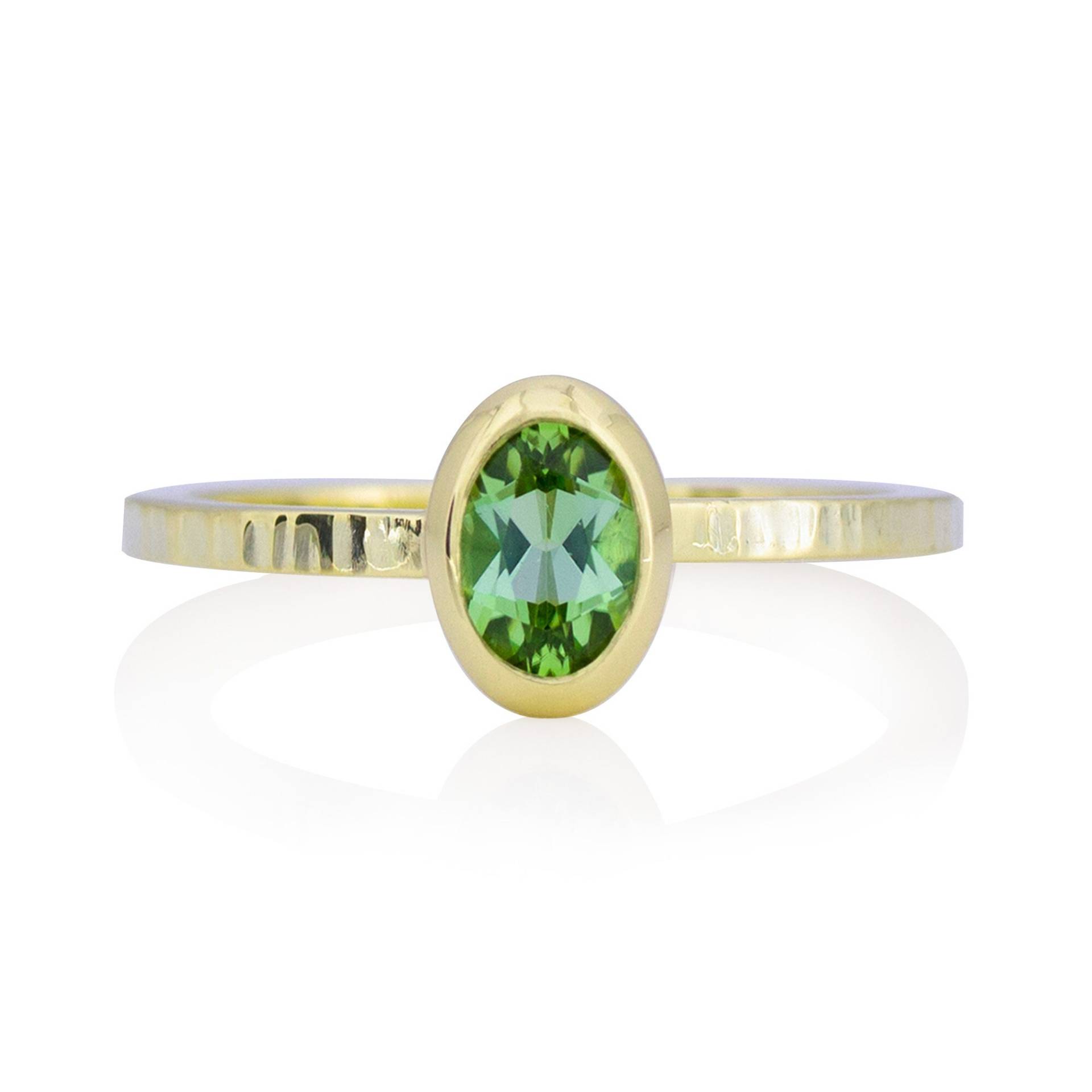 Gr. 56 - Verlobungsring, Goldring, Geschmiedet Mit Turmalin Gr. 56 - Verlobungsring, Goldring, Geschmiedet Mit Turmalin von ElkeMitschaSchmuck