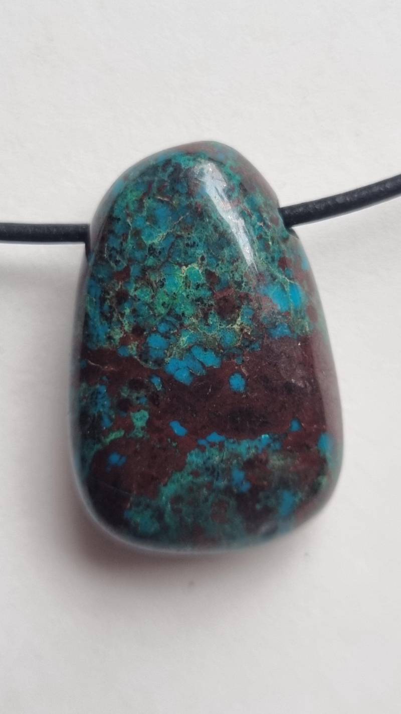 Chrysokoll-Cuprit Mit Lederband Chrysokoll-Cuprit Mit Lederband von ElkesEdelsteinstube