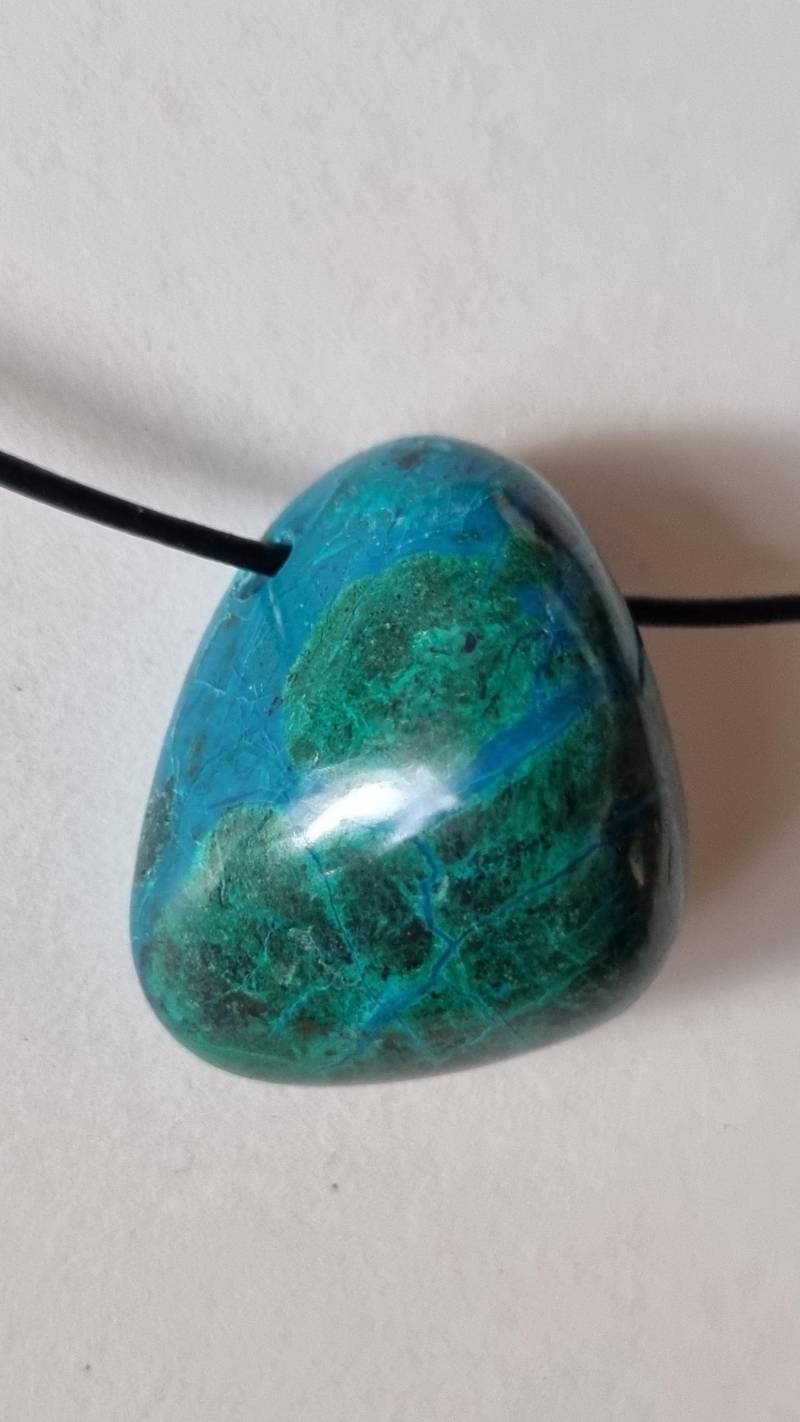 Chrysokoll Mit Lederband von ElkesEdelsteinstube