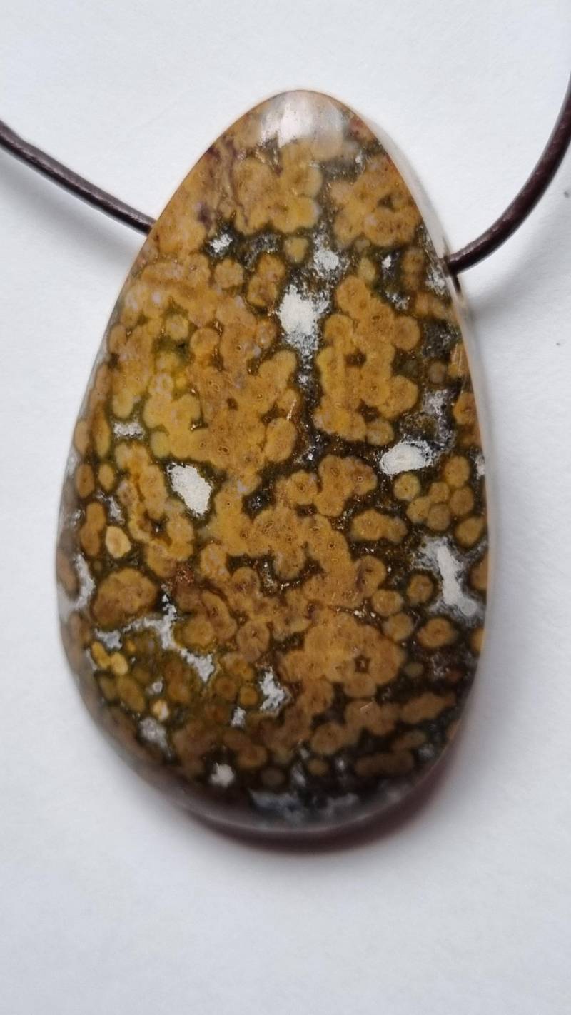 Ozeanjaspis Mit Lederband von ElkesEdelsteinstube