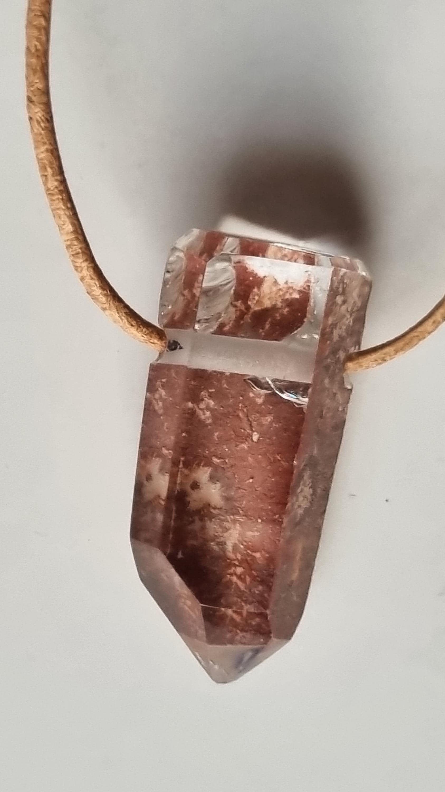 Red-Healer | Hämatitquarz Mit Lederband von ElkesEdelsteinstube