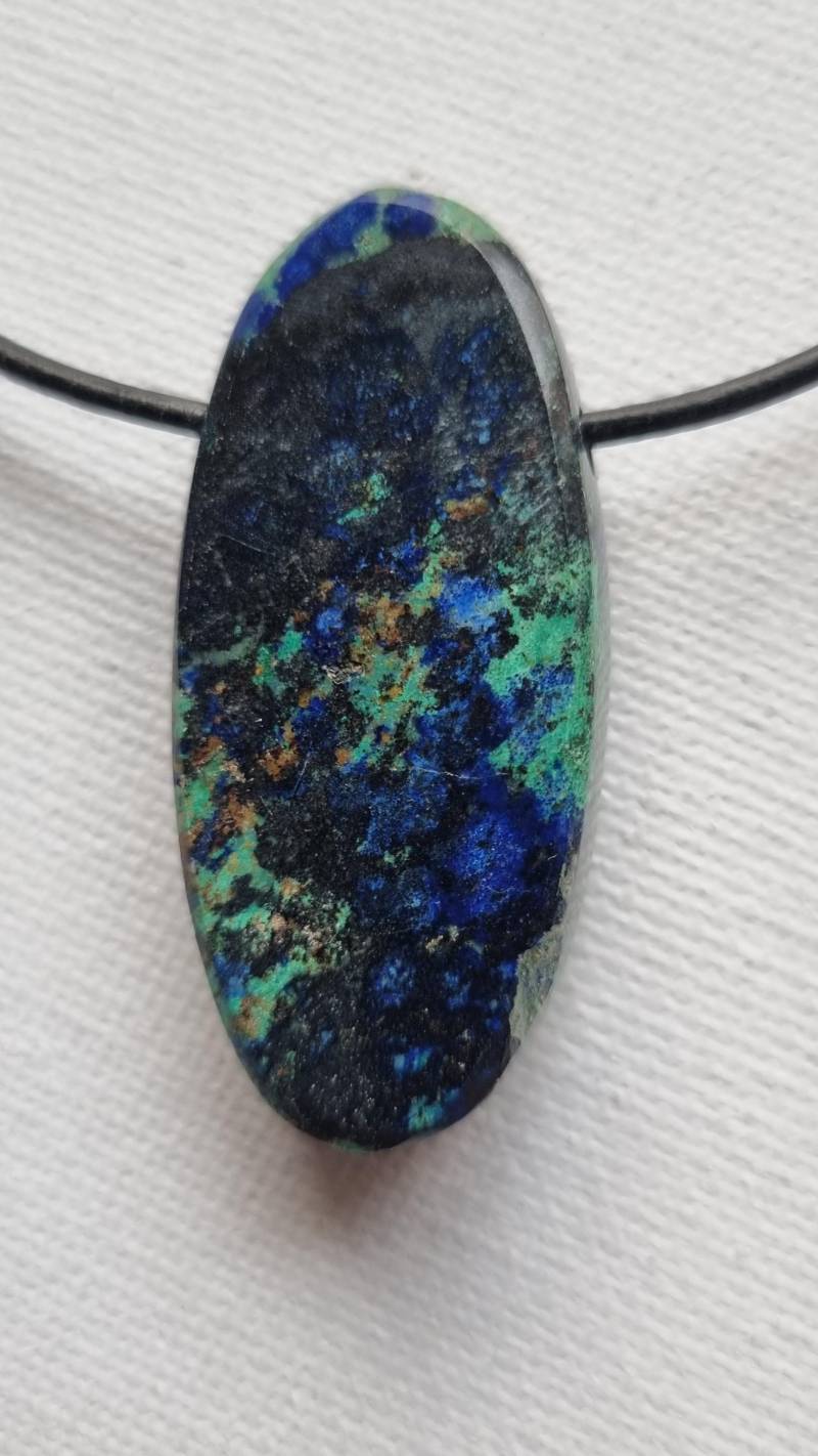 Wunderschön, Azurit-Malachit Mit Lederband von ElkesEdelsteinstube