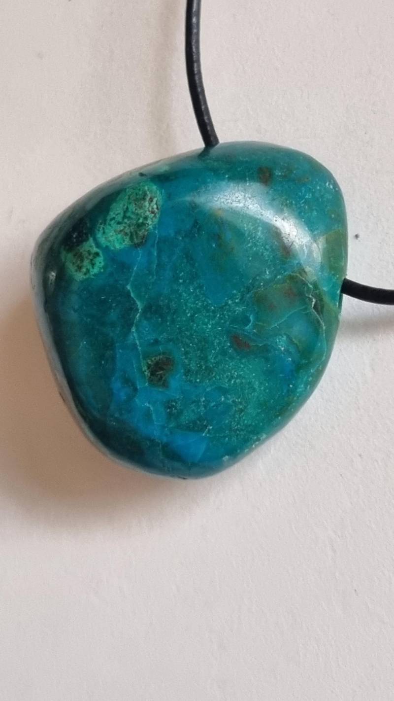 Wunderschöner Chrysokoll Mit Lederband von ElkesEdelsteinstube