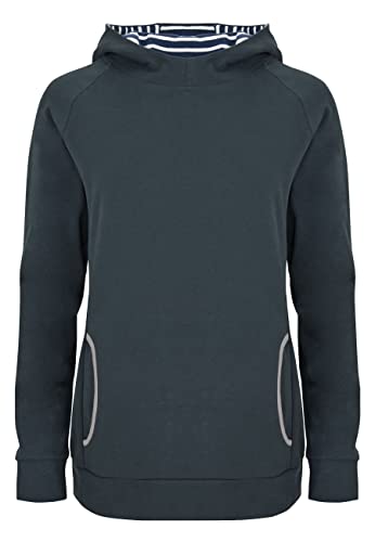 ELKLINE Damen Hoodie Dizzy | Kapuzenpullover mit kleinem Kragen | Kängurutasche und Kapuze mit weichem Futter | 2031048, Größe:42, Farbe:Anthra von ELKLINE