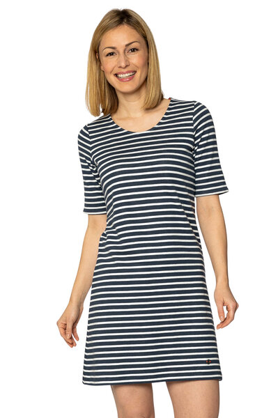 Elkline Damen Kleid Makemyday | Streifen Kurzarm Jerseykleid Sweatkleid von Elkline