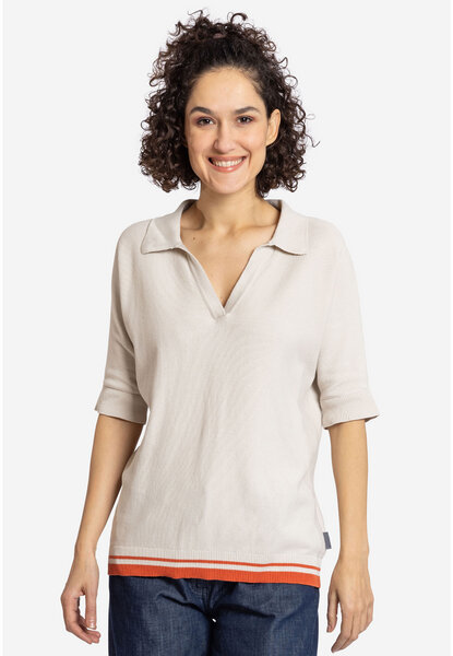 Elkline Damen Strick Poloshirt Teed Up aus reiner Bio-Baumwolle von Elkline