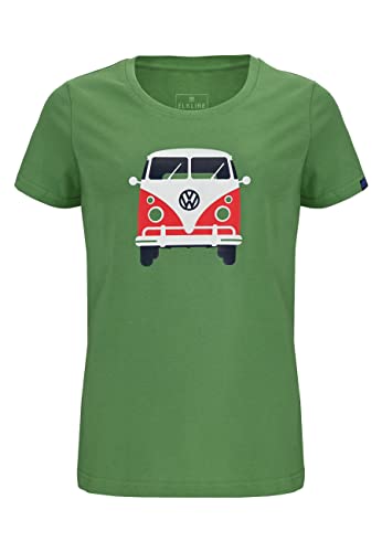 ELKLINE Damen T-Shirt Kult VW T1 Bulli Print 2041155, Farbe:mossgreen, Größe:44 von ELKLINE