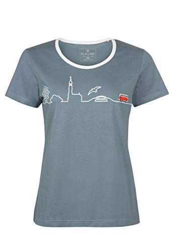 ELKLINE Damen T-Shirt Little Things VW 2041162, Farbe:goblinblue, Größe:48 von ELKLINE