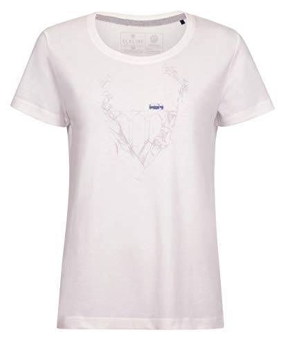 ELKLINE Damen T-Shirt Mystic mit VW Bulli Siebdruck, Farbe:White, Größe:38 von ELKLINE