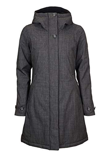 ELKLINE Damen Wintermantel wasserdicht Grace | Winterjacke warm halblang tailliert | 2019055, Farbe:anthramelange, Größe:44 von ELKLINE