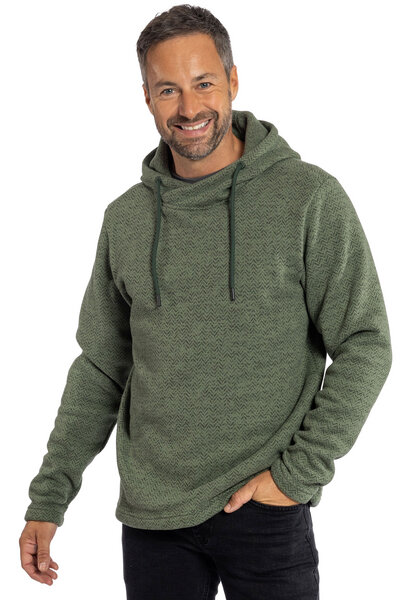 Elkline Elkine Herren Strickfleece Pullover Mars mit Kapuze aus recyceltem Material von Elkline