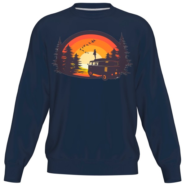 Elkline - Four Wheels To Freedom Homesweathome - Pullover Gr L blau von Elkline