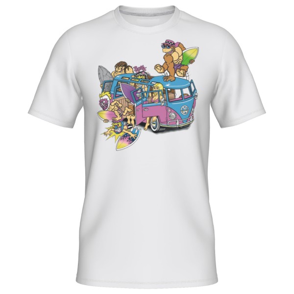 Elkline - Four Wheels To Freedom Vangoch - T-Shirt Gr M weiß von Elkline