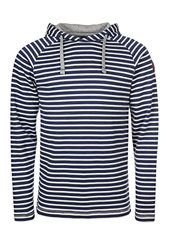 ELKLINE Herren Hoodie Memo | Streifen Kapuzenpullover 1031096, Farbe:darkblue-White, Größe:M von ELKLINE