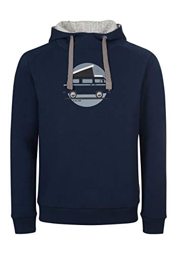 ELKLINE Herren Hoodie Team Player VW Bulli Print 1031093, Farbe:blueshadow, Größe:M von ELKLINE