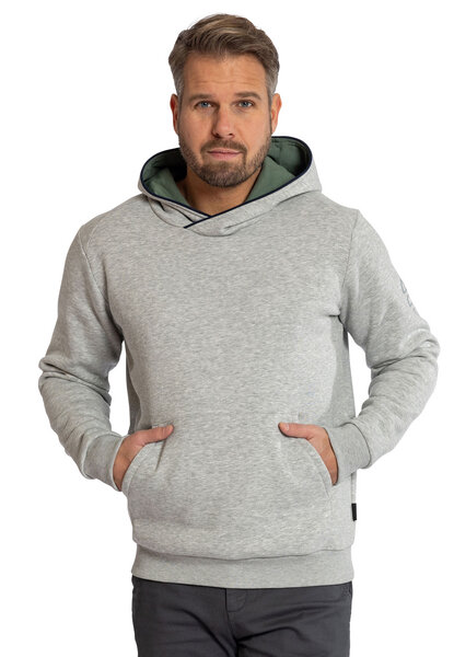 Elkline Herren Hoodie | meliert| Good Company | Kapuzenpullover mit Känguru-Tasche und Reflex Print von Elkline