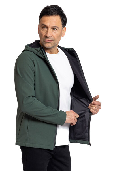 Elkline Herren Softshelljacke Serious mit Kapuze von Elkline