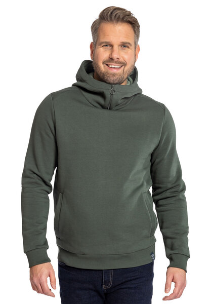 Elkline Herren Sweathoodie Get Up | Kapuzenpullover mit Stehkragen von Elkline