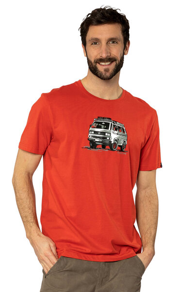Elkline Herren T-Shirt Gassenhauer mit kultigen VW Bulli Print auf der Brust von Elkline