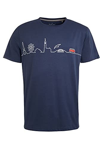 ELKLINE Herren T-Shirt In 81 Tagen 1041202, Farbe:darkblue, Größe:M von ELKLINE