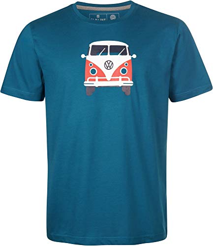 ELKLINE Herren T-Shirt Methusalem mit VW Bulli Print 1041178, Farbe:Blue Coral, Größe:S von ELKLINE