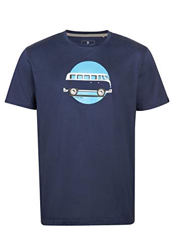 ELKLINE Herren T-Shirt Stimmt Alles VW-Bulli Print 1041195, Farbe:darkblue, Größe:S von ELKLINE