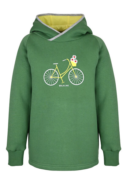 Elkline Kinder Hoodie Keep It | weicher Kapuzenpullover mit Fahrrad Skateboard Motiv | gefütterte Kapuze | Doppelgrößen von Elkline