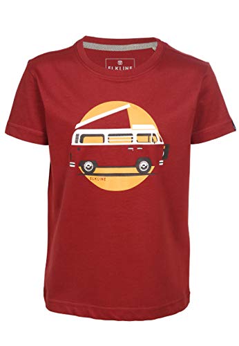 ELKLINE Kinder T-Shirt Lückenbüsser VW-Bulli Print 3041177, Farbe:syrahred, Größe:116-122 von ELKLINE