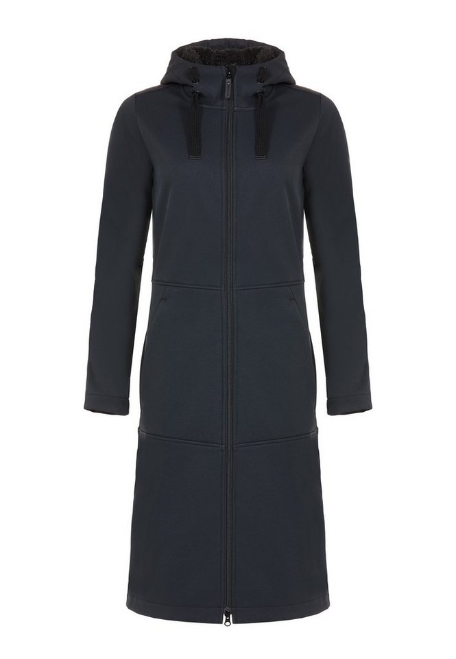 Elkline Softshelljacke Soft Ice wadenlang wärmend mit Kapuze von Elkline