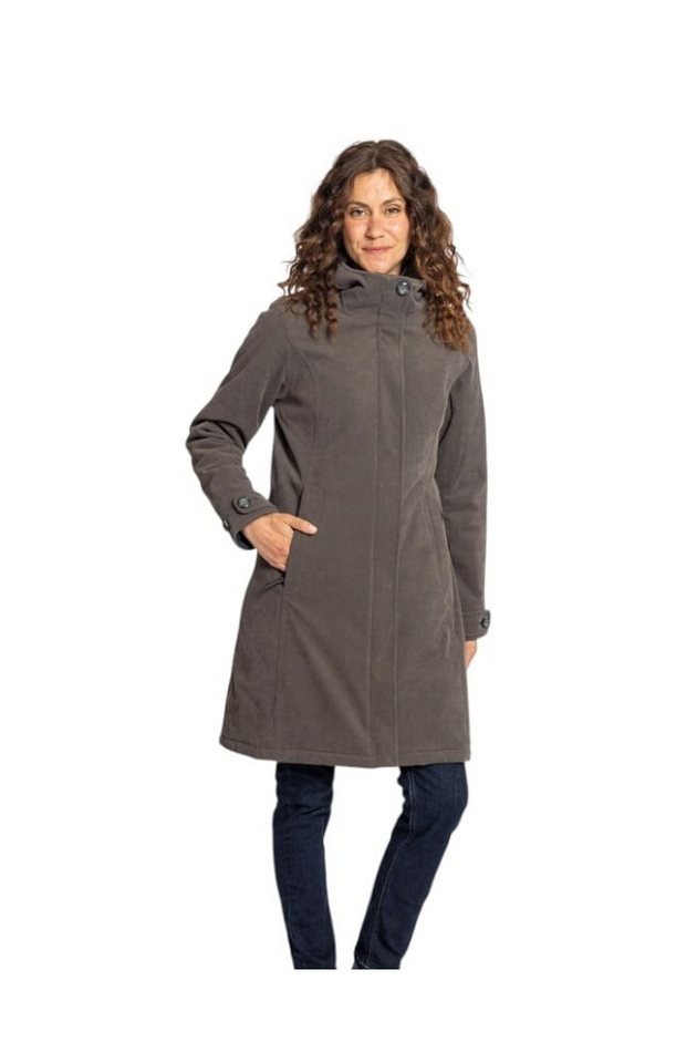 Elkline Wintermantel Glasgow Cord (winddicht, wasserdicht, warm) braun/stonegrau Damen von Elkline