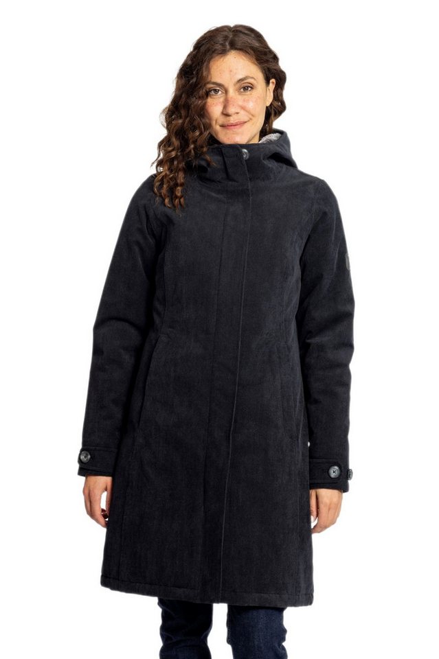 Elkline Wintermantel Glasgow Cord (winddicht, wasserdicht, warm) schwarz Damen von Elkline