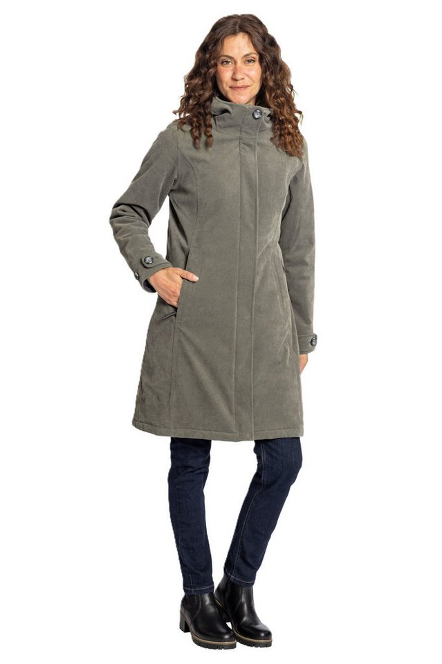 Elkline Wintermantel Glasgow Cord (winddicht, wasserdicht, warm) stonegrau Damen von Elkline
