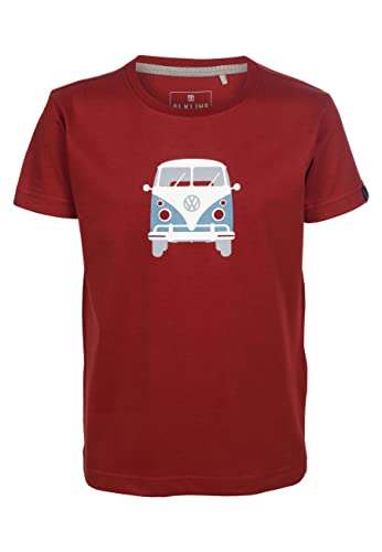 Kinder T-Shirt Teeins mit VW Bulli Print 3041171, Farbe:syrahred, Größe:140-146 von ELKLINE