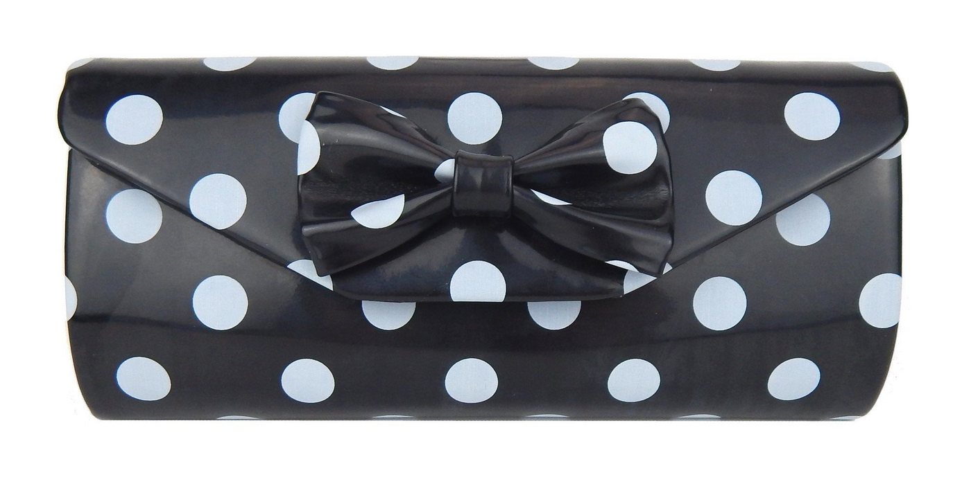 Ella Jonte Clutch, schwarz weiß mit Punkte Rockabilly Retro Tasche von Ella Jonte