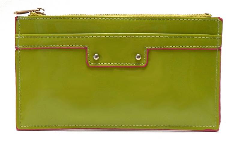 Ella Jonte Geldbörse, grün oder schwarz Lack Handgelenktasche Portemonnaie von Ella Jonte