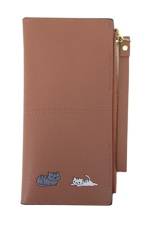 Ella Jonte Geldbörse, rosa blau oder grün mit Katzen-Motiv hochwertiges Kunstleder von Ella Jonte