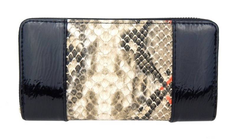 Ella Jonte Geldbörse, schwarz oder beige mit elegantem Schlangenmuster von Ella Jonte