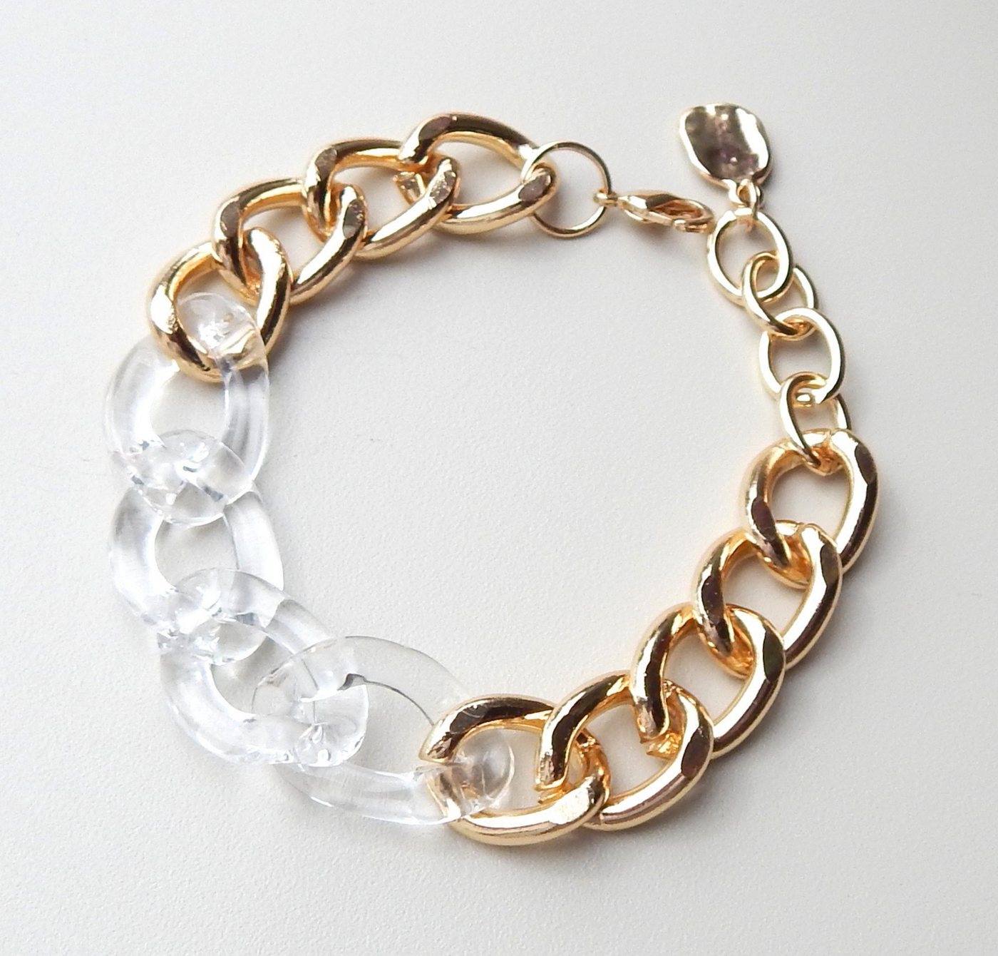 Ella Jonte Gliederarmband, gold transparent Trend Armband max. 20 cm in Geschenkverpackung von Ella Jonte