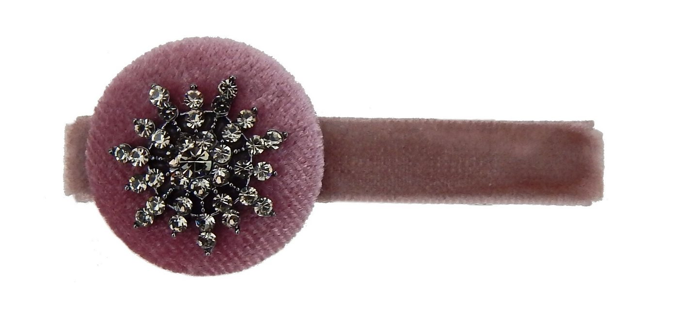 Ella Jonte Haarclip, Burgund – elegante Haarspange Samt mit Schmuckstein & Strass von Ella Jonte