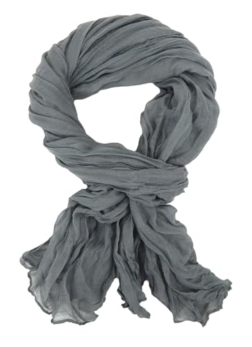 Ella Jonte Herrenschal leichter Schal unifarben Blau Grau oder Braun für alle Jahreszeiten von Ella Jonte