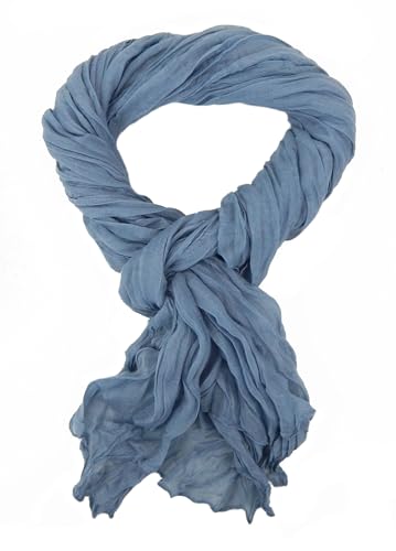 Ella Jonte Herrenschal leichter Schal unifarben Blau Grau oder Braun für alle Jahreszeiten von Ella Jonte
