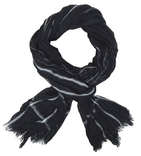 Ella Jonte Herrenschal schwarz weiß weicher Herren Schal Viskose von Ella Jonte