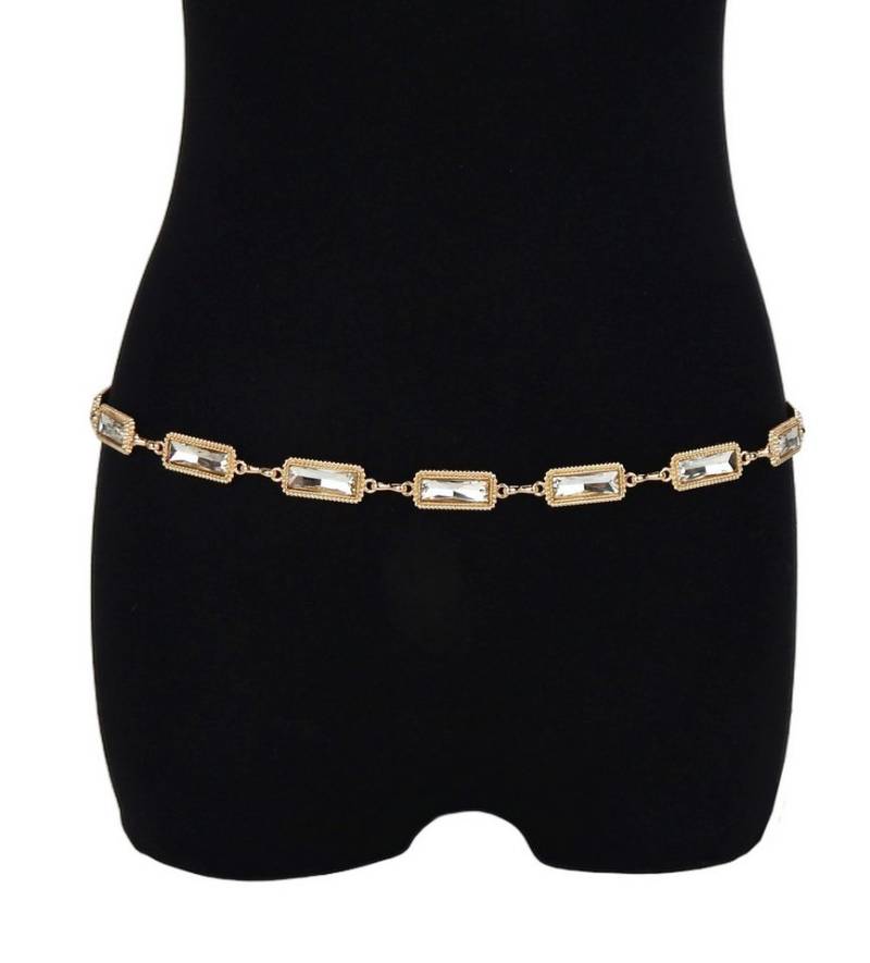 Ella Jonte Kettengürtel silber oder gold Strass verstellbarer Taillengürtel von Ella Jonte