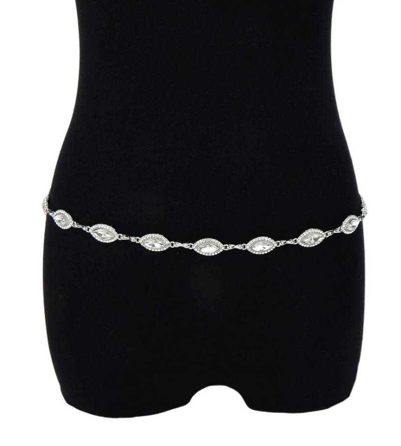 Ella Jonte Kettengürtel silber oder gold Strass verstellbarer Taillengürtel von Ella Jonte