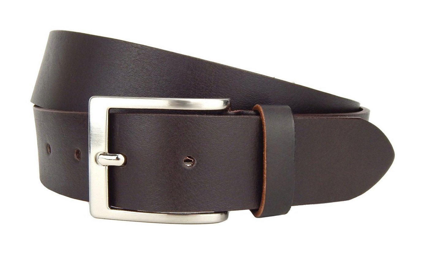 Ella Jonte Ledergürtel Braun Echtleder Gürtel aus Italien mit silberfarbener Eindornschließe von Ella Jonte