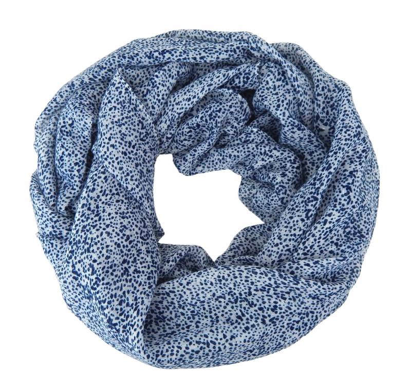 Ella Jonte Loop, leichter Rundschal in 2 Farben orange oder blau offwhite von Ella Jonte